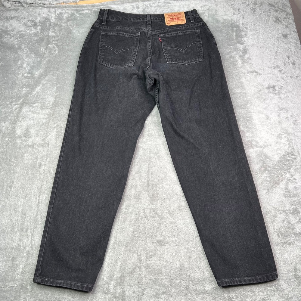 Vintage Levis Jeans Women 14 MIS Black 550 Relaxed Fit Tapered Leg Western Rodeo